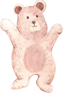🐻 Bär, Aquarell, süß, Tier, Teddybär, Illustration whatsapp sticker