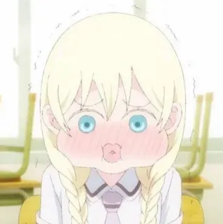 🎲 Anime, Meisje, Schattig, Blozen telegram sticker