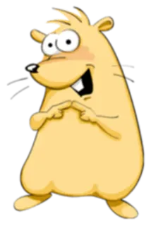 😊 Kreskówka, Zwierzę, Chomik, Słodki, Śmieszny telegram sticker