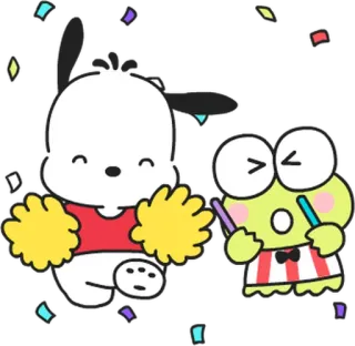 💬 каваий, милый, праздник, вечеринка, анимированный, веселый, радостный telegram sticker