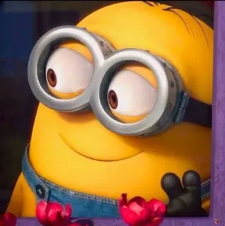 🙂 Minion Despicable Me cartoon, movie, animation, minion, yellow telegram sticker