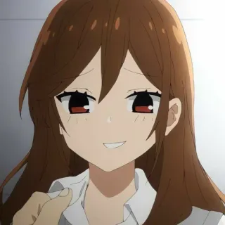 😏 anime, chica, sonrisa, retrato telegram sticker