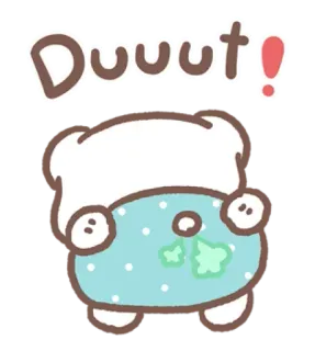 🧺 Duuut! cute, animal, cartoon, expression, duuut whatsapp sticker
