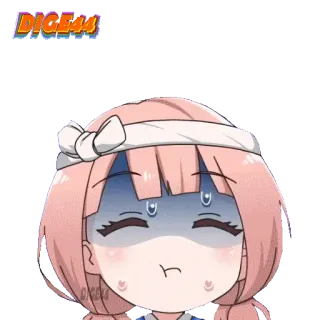 🤢 动漫, 漫画, 害怕, 受伤, 包扎, 可爱, 卡哇伊 whatsapp sticker