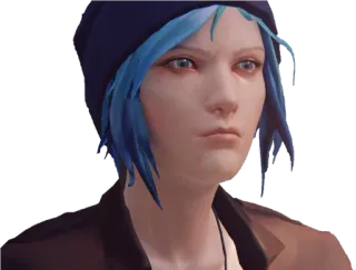 😡 Chloe Price Life is Strange chloe price, life is strange, video game, rambut biru, stiker, karakter perempuan whatsapp sticker
