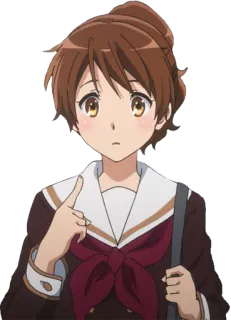 😦 Anime, Mädchen, Schuluniform, Süß, Porträt telegram sticker