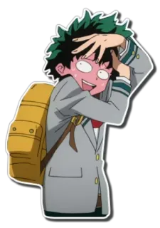 😶 Izuku Midoriya My Hero Academia anime, My Hero Academia, Izuku Midoriya, Deku, cartoon, hero, student whatsapp sticker