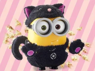 🐈 Minion Minion, gato, fofo, animal, desenho animado, engraçado, gatinho whatsapp sticker