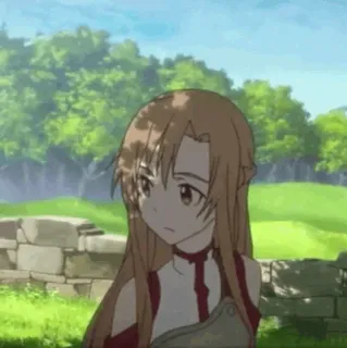 💞 Asuna Yuuki Sword Art Online anime, sword, character, girl, asuna, sword art online whatsapp sticker