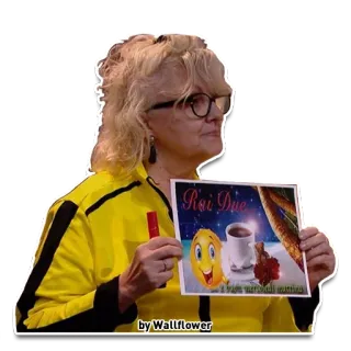 ☺️ Roi Due, a voi personali mattine wanita, Roi Due, Italia, kopi, pagi, emoji telegram sticker