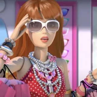 😦 Barbie Barbie, Sonnenbrille, Puppe, Mode, Shopping whatsapp sticker