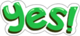 ✔ yes! ja, positiv, bestätigend, grün telegram sticker