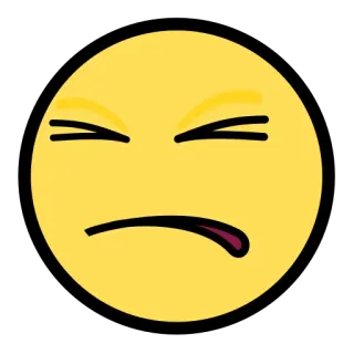 😣 Emoji, Sorrisetto, Faccia, Espressione telegram sticker