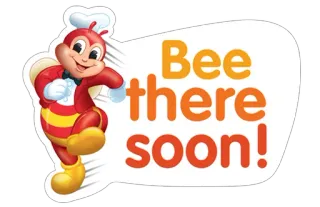 🏍 Jollibee Bee there soon! Jollibee, bee, mascot, fast food, restaurant telegram sticker