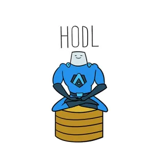 ⏳ HODL HODL, crypto, robot, méditation, cryptomonnaie whatsapp sticker