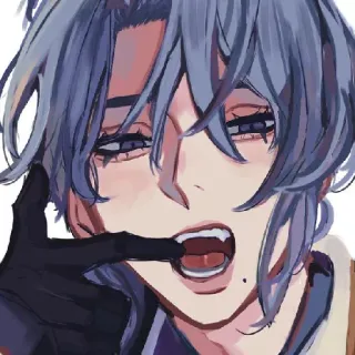 😒 Animé, Vampire, Crocs, Personnage, Gants, Art telegram sticker