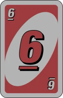 ❤️ card, number, uno, game, red whatsapp sticker