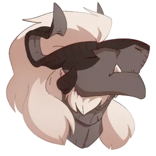 😔 Фурри, Антро, Монстр, Существо, Искусство, Рисунок telegram sticker