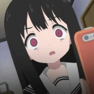 😰 Anime, Mädchen, Schockiert, Überrascht, Manga, Handy whatsapp sticker
