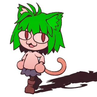 🚶 chat, neko, chibi, animé, manga, mignon, dessin animé whatsapp sticker