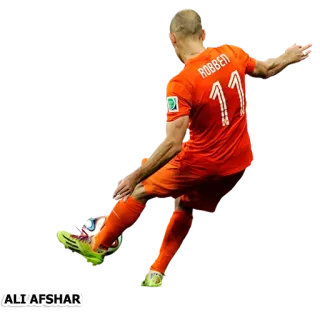 ⚽ Arjen Robben ROBBEN 11 sepak bola, sepak bola, olahraga, pemain, Belanda telegram sticker