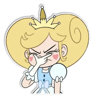 😤 การ์ตูน, เจ้าหญิง, ความขยะแขยง, ทัศนคติ, เยาะเย้ย, การแสดงออก, ตัวละคร telegram sticker
