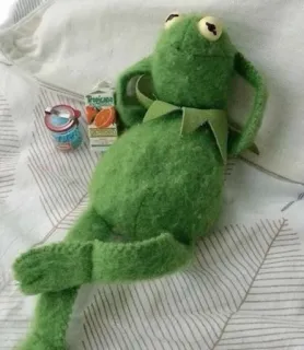 🌟 Kermit Kermit der Frosch, Muppets, Entspannung, Trinken, Meme whatsapp sticker