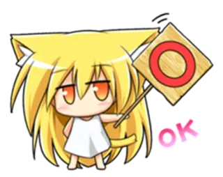 😡 OK อนิเมะ, น่ารัก, โอเค, อนุมัติ, ตัวละคร telegram sticker
