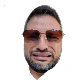 😭 hombre, gafas de sol, expresión facial, disgusto telegram sticker