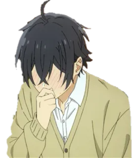 😳 anime, arrossire, ragazzo, timido telegram sticker