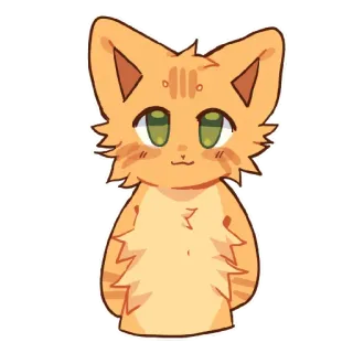 🥺 кот, котёнок, рыжий, милый, животное telegram sticker