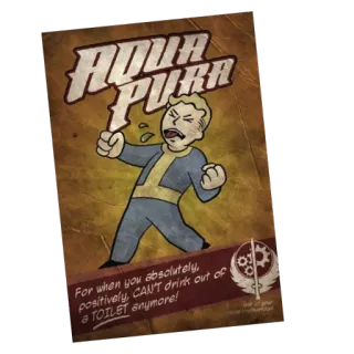 😝 Vault Boy Fallout AQUA PURA
For when you absolutely, positively, CAN'T drink out of a TOILET anymore! Fallout, Vault Boy, Aqua Pura, Video Game, Humor, Drinking telegram sticker