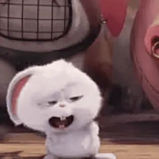 💃 Snowball The Secret Life of Pets bunny, rabbit, pet, cute, animal, animated, character, Snowball telegram sticker