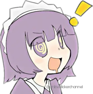 😋 animestickerchannel Anime, Mignon, Servante, Autocollant telegram sticker