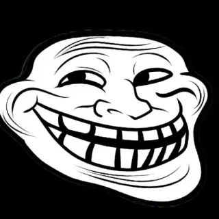 😂 Trollface Meme, Internet, Troll, Gezicht, Grappig, Humor telegram sticker