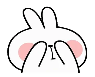 🙈 зайчик, милый, кролик, животное, мультфильм, каваи telegram sticker