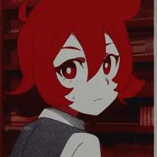 😂 @vexgnos Anime, Rote Haare, Charakter, Illustration telegram sticker