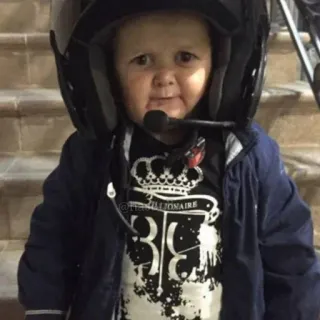 🙂 @TheBillionaire child, helmet, jacket, funny, cute telegram sticker