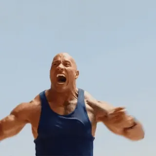 💪 Dwayne Johnson acteur, crier, The Rock, musclé, homme whatsapp sticker