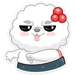 👎 милый, мультик, животное, собака, персонаж, выражение telegram sticker