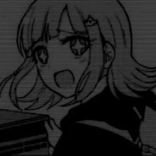 😖 Anime, Manga, Ragazza, Espressione, Carino telegram sticker