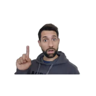 😁 homem, apontando, gesto, pessoa, moletom com capuz whatsapp sticker