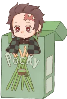 💝 Pocky 动漫, 百奇, 甜, 甜点, 卡通 whatsapp sticker