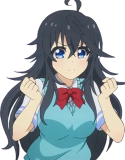 😡 Anime, Menina, Uniforme escolar, Desenho animado telegram sticker