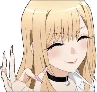 👌 Marin Kitagawa My Dress-Up Darling อนิเมะ, ผู้หญิง, ยิ้ม, น่ารัก, โอเค, My Dress-Up Darling, Marin Kitagawa telegram sticker