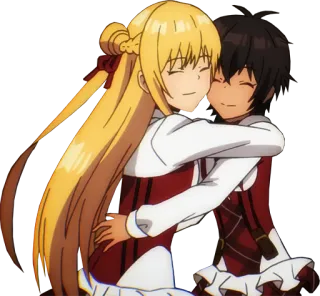 🤗 Anime, Abrazo, Amigos, Afecto, Personajes telegram sticker