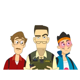 🎮 cartoon, team, characters, illustration, funny, animation telegram sticker