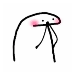 😳 Cartoon, Zeichnung, Strichmännchen, Erröten telegram sticker