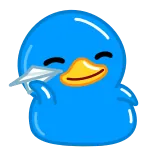 Blue Duck :: @Stickers_Chaos whatsapp stickers