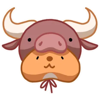 🐂 animal, cow, cute, cartoon telegram sticker